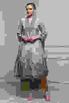 Green Poly Crepe Digital Print Unstitched Suit Set image number 1