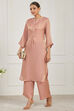 Blush Pink Viscose Rayon Straight Kurta Set image number 0