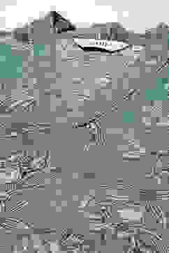 Blue Floral Printed Regular Fit Straight Kurta image number 2