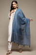 Blue Cotton Blend Yarndyed Dupatta image number 0