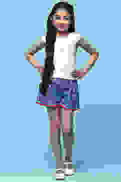 White Sleeveless Top With Schiffli Lace Detail image number 0