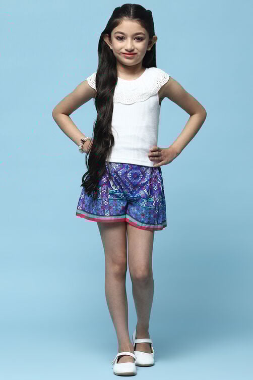 Pink Sleeveless Top With Schiffli Lace Detail image number 0
