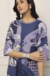 Maroon Cotton Abstract Printed Straight Suit Set image number 1