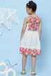 White Cotton Flared Printed Dress image number 4