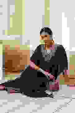 Purple Art Silk A-Line Kurta Palazzo Suit Set image number 0