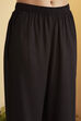 Black Viscose Rayon Solid Suit Set image number 2