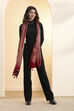 Red Mushru Silk Ajrakh Dupatta image number 0