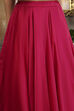 Fuschia Viscose Rayon Straight Skirt Set image number 2