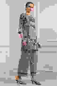 Green Cotton Printed Straight Kurta Set image number 5