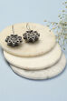 Oxidised Green Brass Earrings image number 2