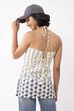 Ivory Cotton Printed A Line Short Kurti image number 3