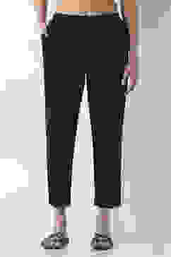 Black Cotton Slim Pants image number 4