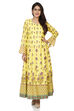 Off White Cotton Kalidar Printed Kurta image number 0