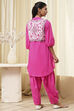 Sage Green Cotton Pathani Straight Kurta Set image number 4