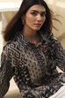 Black Cotton Printed Straight Shirt image number 1