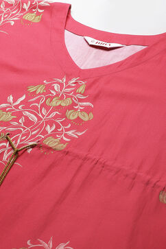 Pink Straight Cotton Printed Sleepwear image number 1