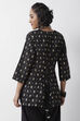Black Cotton Gold Motif Printed Short Kurti image number 5