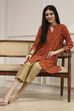 Beige Viscose Rayon Fitted Solid Pants