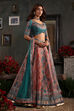 Purple Hand Embroidered Flared Lehenga Set image number 5