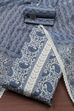 Pink Tissue Screen Print Unstitched Suit Set image number 0