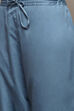 Earthy Blue Cotton Silk Straight Kurta Palazzo Suit Set image number 2