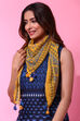 Indigo Art Silk Printed Scarf image number 0