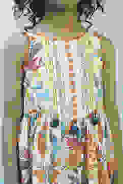 Multi-Colored Printed Gathered Suit Set image number 1