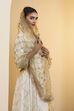 Light Gold Poly Bridal Embellished Dupatta image number 4
