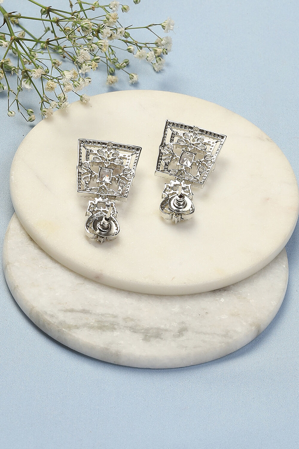 White Brass Earrings image number 2