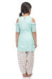 Turquoise Straight Cotton Kurta Salwar Suit Set image number 4