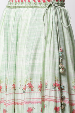 Green Art Silk Skirts image number 1