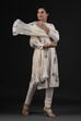 Rohit Bal Ivory Cotton Silk Straight Printed Suit Set image number 10