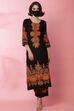 Black Straight LIVA Printed Kurta image number 0