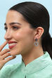 Navy Brass Earrings image number 1