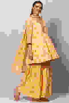 Yellow Cotton Kurta Kurta Garara Suit Set image number 6