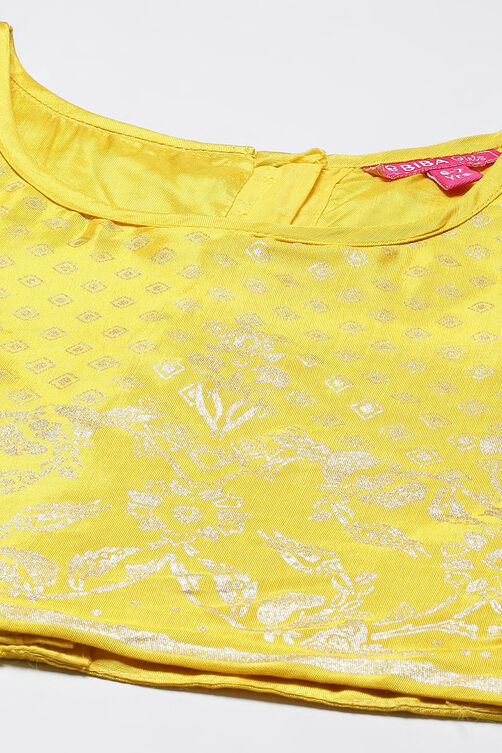 Yellow Viscose Lehenga Set image number 1