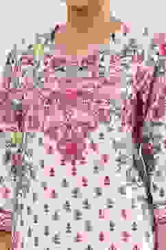 Pink Cotton A-Line Suit Set image number 1