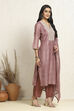 Pink Chanderi Bandhani Printed Unstitched Suit Set image number 6