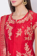Maroon Cotton Floral Lehenga Set image number 1