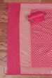 Pink Cotton Printed Embroidered Unstitched Suit Set image number 3