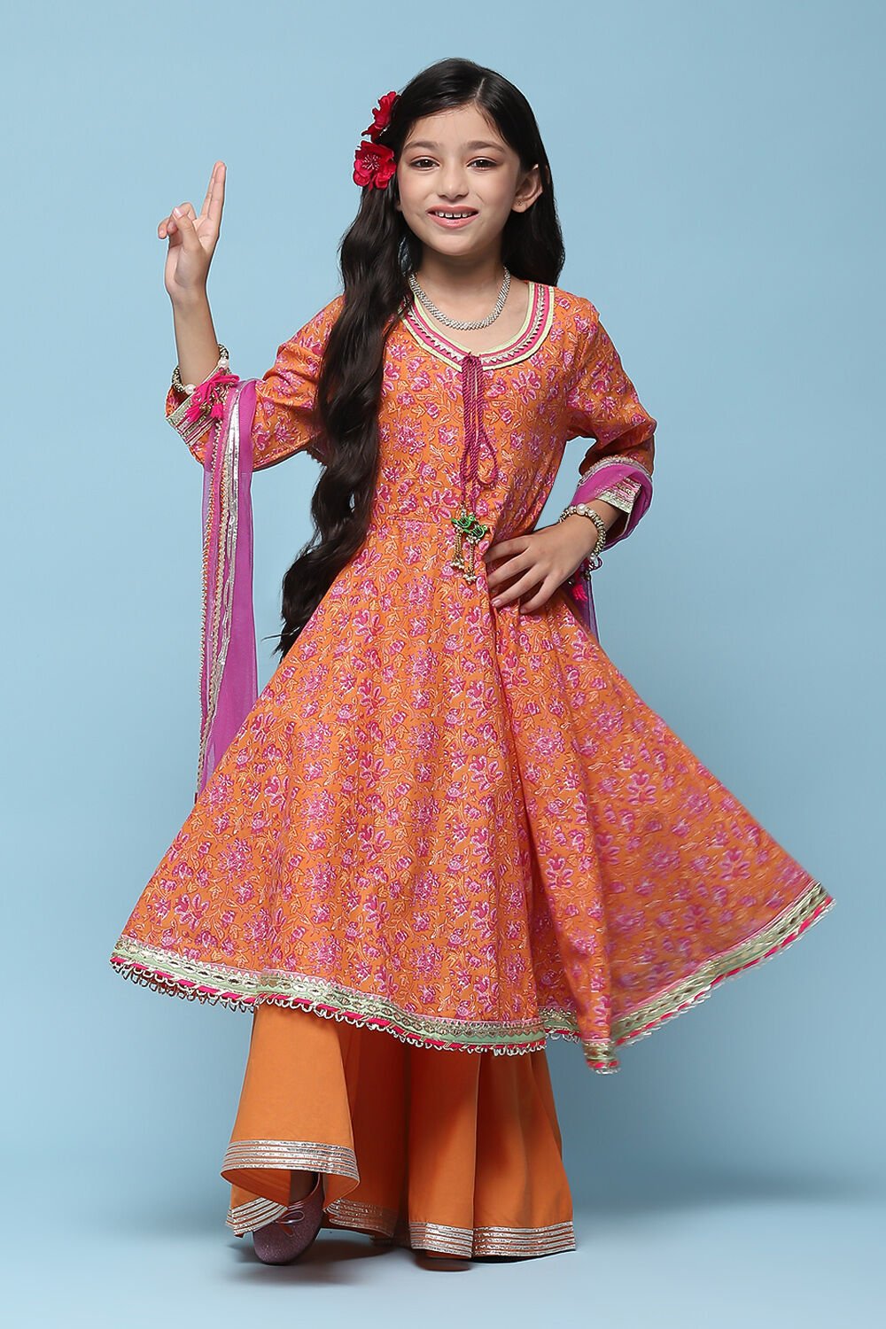 Biba deals orange anarkali