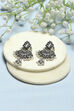 Navy Blue Oxidised Stone Studded Danglers image number 0