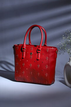 Berry Pu Leather Tote Bag image number 0