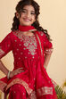 Red Ethnic Motifs Garara Kurta Set image number 1