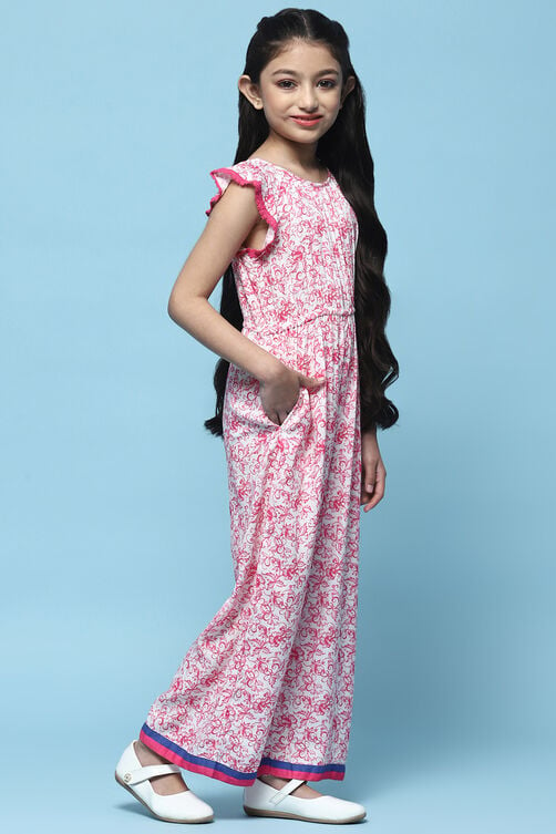 Pink Rayon Straight Jumpsuit image number 4