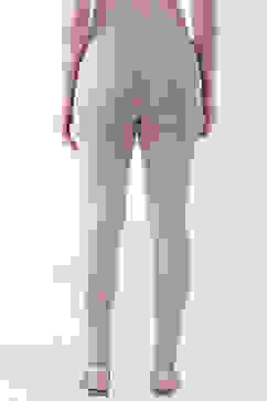 Light Pink Cotton Lycra Solid Fitted Leggings image number 5