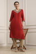 Blue Solid Straight Kurta image number 0