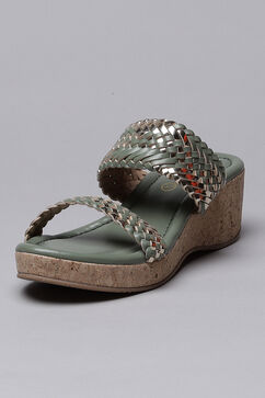 Sea Green Synthetic Formal Platform Heel image number 4