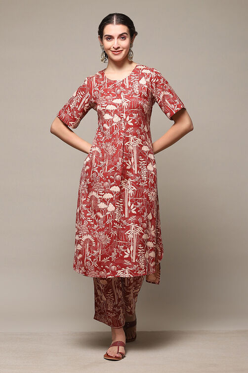 Terracotta LIVA Straight Printed 2 Piece Set image number 0