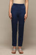 Indigo Cotton Blend Solid Jeggings image number 5